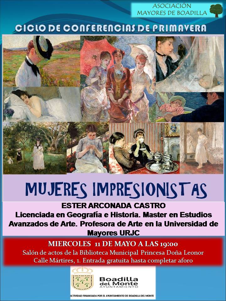 MUJERES IMPRESIONISTAS (MIRCOLES 11 MAYO, 19:00 h)